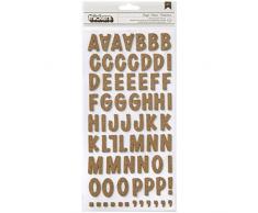 American Crafts en LiÃ¨ge Thickers Alphabet Autocollants 5,5/14Â cm x 28Â cm FeuillesÂ âÂ Dazzle-Cork