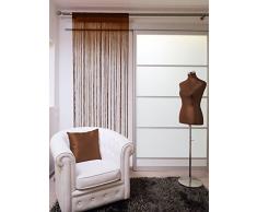 Soleil dOcre Rideau à fils LAHORE Chocolat, 60x90 cm