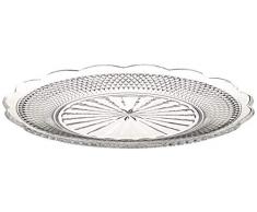 Villeroy&Boch 11-7319-0794 Villeroy & Boch-Boston Flare Assiette de table ronde en verre cristal avec ornements extravagants et coupe élégante, passe au lave-vaisselle