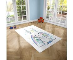 Oedim Tapis pour Enfants Motif Lapin en PVC 95 x 95 cm
