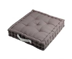 Lovely Casa C51490056 Duo Coussin Coton Gris/Perle 45 x 45 cm