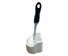 MSV 100117 Brosse WC avec Goupillon/Socle PolypropylÃ¨ne/Caoutchouc 12,5 x 9,5 x 38 cm
