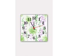 Bonamaison Horloge Murale en MDF, Multicolore, 30 x 30 cm