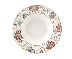 H&H Jacobean Plat Table Fonds, Earthenware, Multicolore, 23Â x 23Â x 4Â cm
