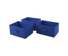 Tiroirs de rechange en tissu pour commode Ã 3 tiroirs en tissu AmazonBasics - bleu roi