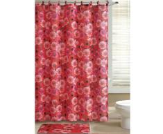 Papillon Rideau de Douche en Polyester 180Â x 200Â cm Daisy Rouge