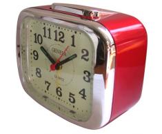 Technoline Geneva XL Radio réveil à quartz Rouge métal (Import Allemagne)