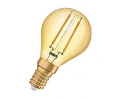 OSRAM Vintage Edition 1906 Ampoule LED Ã Filament | Culot E14 | Forme SphÃ©rique Or AmbrÃ©e | Blanc Chaud 2500K | 1,5W (Ã©quivalent 12W)