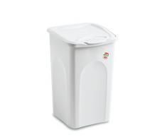 Stefanplast Panier Ã Linge Primavera Line de Turquoise Intense - 25Â Litre, Plastique, Blanc, 50 Litre