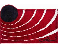 Grund Colani 2 Tapis de Bain, Polyacrylique Ultrasoft, Rouge, 80 x 150 cm