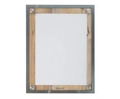 Securit Tableau noir en verre Star A4Â ChÃªne dinformation. Pour Affichage En Bois Avec Un bord style en acier inoxydable et plaque avant en verre. Pour une toile ou fixation murale. 28Â x 28Â x 37Â x 3Â cm