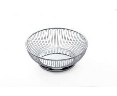 A di Alessi 826/24 Corbeille à fruits ronde à fil en acier - 24,5 cm