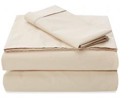 ES-Tela LIsos BiÃ©s 50/50Â âÂ Parure de draps Para cama de 150 cm, 3 piezas Camel