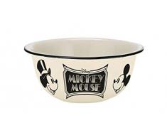 Disney Mickey Mouse 13757 Disney Mickey & Minnie Vintage Bol en porcelaine Bol Ã cÃ©rÃ©ales Bols Ã dessert en cÃ©ramique Beige