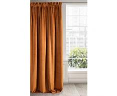 Eurofirany Rideau en Velours, Tissu, Marron, 140 x 270 cm