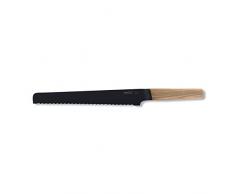 Berghoff 3900010 Ron Couteau Ã Pain Bois 23 cm, Acier ChromÃ©, Noir, 23 x 0,1 x 0,1 cm