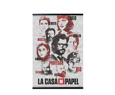 Erik PACK0177 Poster et Kit de Fixation, La Casa De Papel Personnages, 61 x 91,5 cm