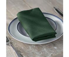 La Popeline de Lin Serviette de Table, Polyester, Polyester, Vert Chasse, 45.7 x 45.7 x 0.04 cm