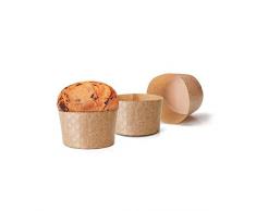 IBILI 746509 Moule Ã Panettone Jetables, Papier, Marron, 20 x 20 x 12 cm