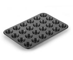 Tescoma Delicia Moule pour 24 Mini Muffins en Acier Carbone, Gris
