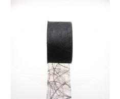 Deko und Band Sizoweb Chemin de Table Noir 7.9Â cm sur Bobine 50Â m 64Â 017Â R