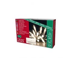 Konstsmide 1113-002 Mini Guirlande 10 Lampes Claires + Interrupteur + Câble Blanc 230 V