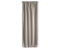 Design91 Rideaux Lisses occultants 8 Åillets Style Moderne, Cappuccino, 135x270cm
