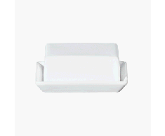 ASA Grand beurrier 4708147Â - en cÃ©ramique - 16,50Â x 13,50Â x 7,0Â cm - Blanc Brillant