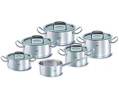 Fissler Original-Profi Collection / Lot de Casseroles En Acier Inoxydable, 6 PiÃ¨ces (3 RÃ´tissoires, 2 Casseroles, 1 Sauteuse), Avec Couvercle En Verre, Induction