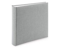 Goldbuch Album Photo Summertime Trend 2 avec 100 Pages Blanches avec Feuilles perforées et Reliure en Lin pour jusquà 600 Photos 31606 Gris 30 x 31 cm