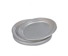 Viphome 6ASJ045GR Lot de 20 Assiettes Gris 22 cm
