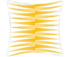 Douceur de France Coussin Imprimé Summum Jaune, Polyester, Jaune, 40x40x15 cm