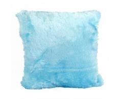 Enjoy Home Coussin 40x40, PLUCH Turquoise, Polyester, 40x40x1 cm