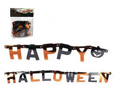 Out of the blue 98/2057 Guirlande, Happy Halloween, Plastique, Mehrfarbig, 17,5 x 18,5 cm