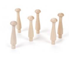 Darice Gabarit dembossage 9119â26Â Big Valeur Shaker Ã Pinces Ã Linge en Bois Brut, Naturel, 3â1/2/1,27Â cm, 10-Pieces