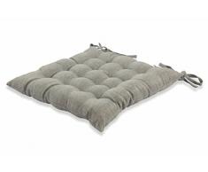 Galileo Casa 2420273Â Coussin de Chaise, Polyester, Gris Clair, 40Â x 40Â x 7Â cm