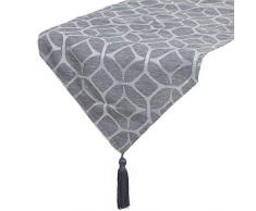 Dcasa - Chemins de Table en Tissu pour la Maison, Unisexe, Adulte, Gris, Unique