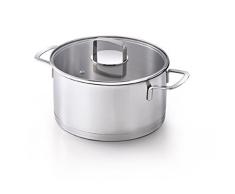 Kitchen Fun by Beka 13811244 Faitout, Acier Inoxydable, Gris, 24 cm