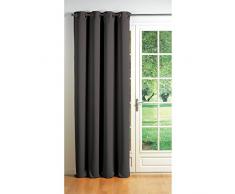 douceur dintÃ©rieur rideau a oeillets carres 140x260 cm occultant cocoon anthracite