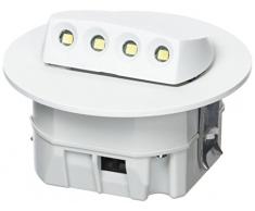 ledix 09â221â51, Applique murale LED, aluminium, blanc, 7,3Â x 7,3Â x 4,85Â cm