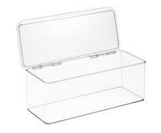 iDesign 67530EU Boîtes empilables de Cuisine 14cm x 34cm x 12.5cm, Transparent, Clair