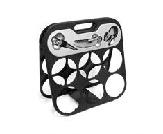 Saveur et Degustation KV7045 Range Bouteille VIN avec 6 EMPLACEMENTS STOPPEUR + 1 Tire-Bouchon + 1 Coupe COLLERETTE