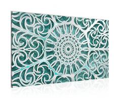 Tableau decoration murale Mandala - XXL Impression sur Toile Salon Appartment 1 Parties - prêt à accrocher - 109614b