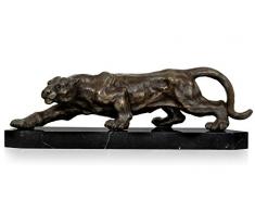 World Art TWAL024 PanthÃ¨re Sculpture Classique, Bronze, Multicolore, 14 x 42 x 15 cm