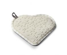Zeal Silicone Hot Pot de Tapis et Support en Forme de cÅur, Coton, crÃ¨me, 20.5Â x 22.5Â x 20.5Â cm
