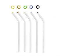 KOCH Paille en verre, incurvé, couleurs assorties, Lot de 5