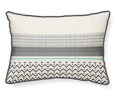 TODAY Coachella Coussin, Cotton, Beige et Noir, 50 X 30cm