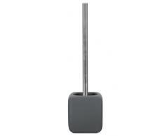 Kleine Wolke 5066901856 Brosse WC Cubic en Anthracite, Céramique, 20x20x5 cm