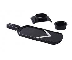 MASTRAD F22000 Mandoline à Main-Lame V Ajustable, Noir