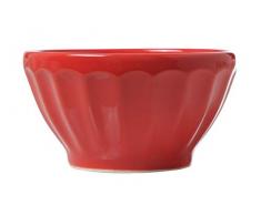COSY & TRENDY 2964651 Bol FACETTA Rouge, DiamÃ¨tre 14xH 7,5cm